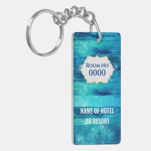 ビーチブルー海シーウェーブウォーターリゾート キーホルダー (正面左)
