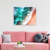 ビーチブルー海波沿岸 キャンバスプリント (インサイチュ (リビング))