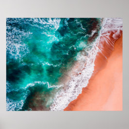 ビーチブルー海波沿岸 ポスター