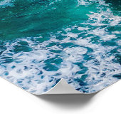 ビーチブルー海波沿岸 ポスター (角)