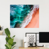 ビーチブルー海波沿岸 ポスター (ホームオフィス)