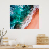 ビーチブルー海波沿岸 ポスター (キッチン)