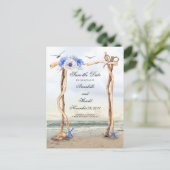 ビーチブルー花保存日 案内ポストカード (スタンド正面)