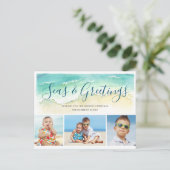 ビーチブルー3フォトシーズ&グリーティングスホリデー ポストカード (スタンド正面)