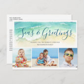 ビーチブルー3フォトシーズ&グリーティングスホリデー ポストカード (正面/裏面)