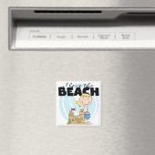 ビーチブロンドの男の子Tシャツとギフトが大好き マグネット (インサイチュ (食洗機))