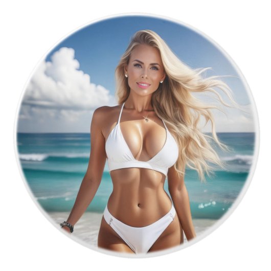 ビーチブロンド セラミックノブ (正面)