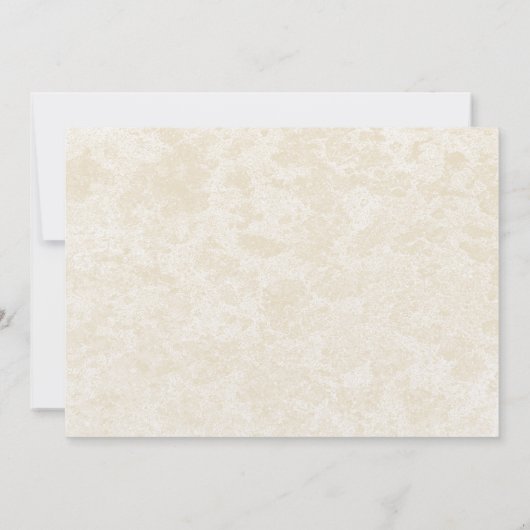 ビーチブーケとシーシェルの目的地の結婚式 招待状 (裏面)