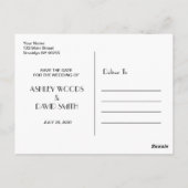 ビーチブーケ日付はがきを保存 ポストカード (裏面)