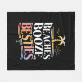 ビーチブーゼ&ベスティーココナッツツリーサマー フリースブランケット (正面(横))