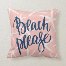 ビーチプリーズコーラルピンク&ネービーヒトデ