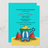 ビーチプレイ招待状 招待状 (正面/裏面)