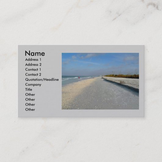ビーチプロファイルカード 名刺 (正面)