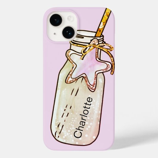 ビーチプールドリンク赤面ピンクjarボトル名おもしろい Case-Mate iPhoneケース (裏面)