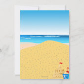 ビーチプールバースデーパーティーツインズ兄弟姉妹ズボーイガール 招待状 (裏面)