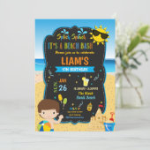 ビーチプールバースデーパーティーボーイズサマー 招待状 (スタンド正面)