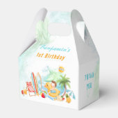 ビーチプールパーティーサマー1歳バースデーボーイ フェイバーボックス (正面サイド)