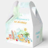 ビーチプールパーティー夏の最初の誕生日ボーイラージ フェイバーボックス (正面)