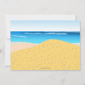 ビーチプール誕生日パーティブロンドボーイサマーフォト 招待状 (裏面)