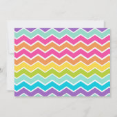 ビーチプール誕生日パーティーの少女と写真 招待状 (裏面)