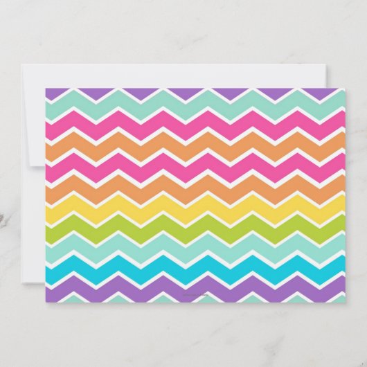 ビーチプール誕生日パーティーの少女と写真 招待状 (裏面)