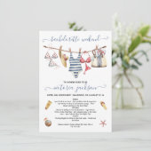 ビーチプール ブラコン 週末 衣類ライン招待状 招待状 (スタンド正面)