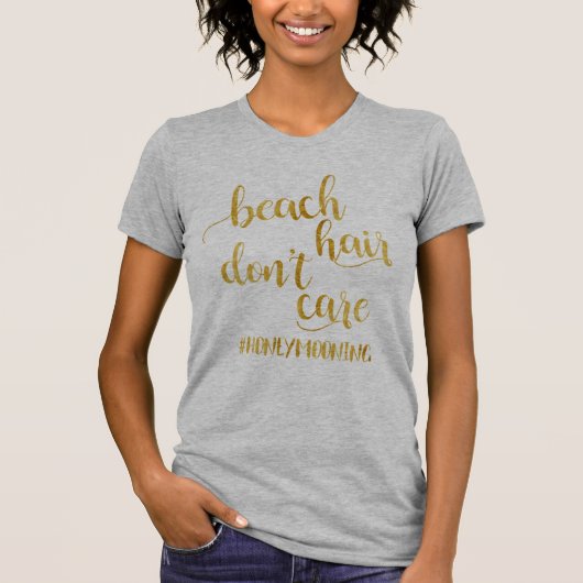 ビーチヘアハネムーン気に新婦ドレスしない Tシャツ (正面)
