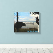 ビーチベア キャンバスプリント (インサイチュ (ウッドフロア))