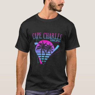 ビーチベイパーウェーブバケーションケープチャールズ Tシャツ