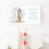 ビーチベイビーオンボードボーイベイビーシャワー 横断幕 (インサイチュ)