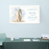 ビーチベイビーオンボードボーイベイビーシャワー 横断幕 (トレードショー)