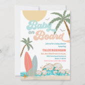 ビーチベイビーシャワーの招待状 招待状 (正面)