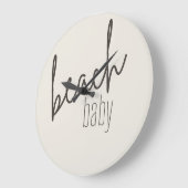 ビーチベイビー。クロック ラージ壁時計 (傾斜)