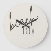 ビーチベイビー。クロック ラージ壁時計 (正面)