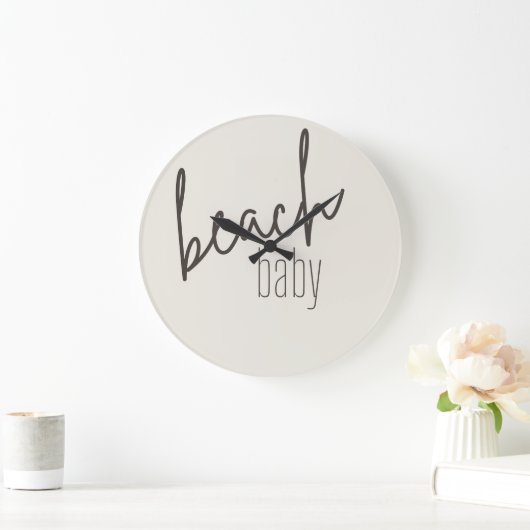 ビーチベイビー。クロック ラージ壁時計 (ホーム)