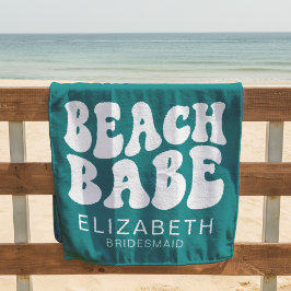 ビーチベティール（緑がかった色）クールバチェロレッテレトロ ビーチタオル