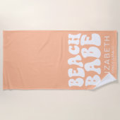 ビーチベトレンディーピーチクールバチェロレッテ ビーチタオル (正面)