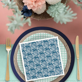 ビーチベビーオンボードコーラルパターンベビーシャワー スタンダードカクテルナプキン