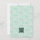 ビーチベビーオンボードコーラルミントジンガムベビーシャワー 招待状 (裏面)