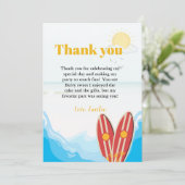 ビーチベビーオンボードベビーシャワーサンキューカード 招待状 (スタンド正面)