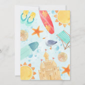 ビーチベビーオンボードベビーシャワー招待状 招待状 (裏面)