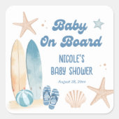 ビーチベビーオンボードベビーシャワー スクエアシール (正面)