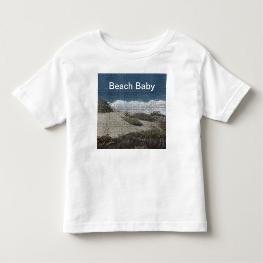 ビーチベビーカリフォルニアコースタルランドスケープサンド海 トドラーTシャツ (正面)
