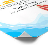 ビーチベビーカード&ギフトサンキューベイビーシャワーサイン ポスター (角)