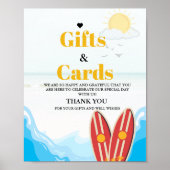 ビーチベビーカード&ギフトサンキューベイビーシャワーサイン ポスター (正面)