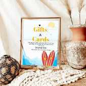 ビーチベビーカード&ギフトサンキューベイビーシャワーサイン ポスター