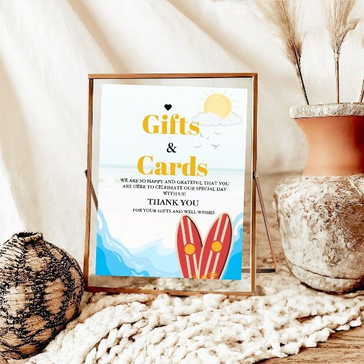 ビーチベビーカード&ギフトサンキューベイビーシャワーサイン ポスター