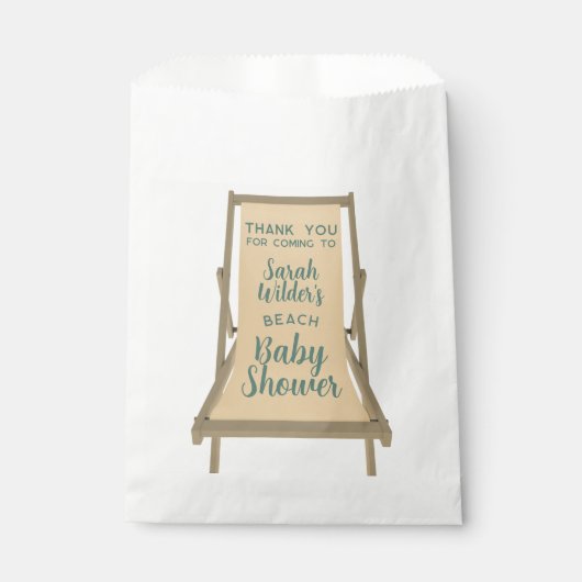 ビーチベビーシャワーありがとう好意バッグ フェイバーバッグ (正面)