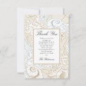 ビーチベビーシャワーシーシェル航海の海 サンキューカード (正面)