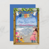 ビーチベビーシャワートリート招待状 ノートカード (正面/裏面)